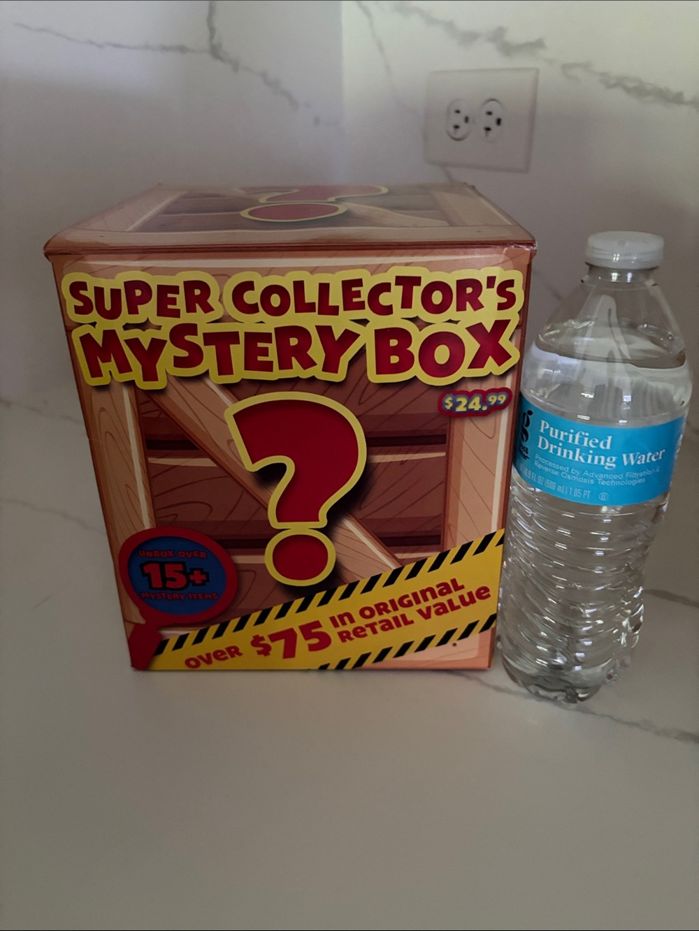 Super Collector's Mystery Box - Red & Yellow Graphic Design. New!